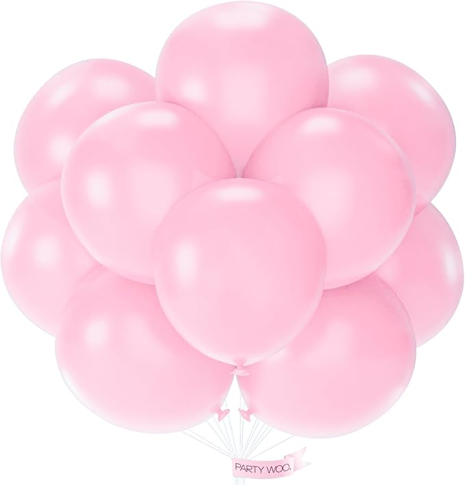 PartyWoo Baby Pink Balloons 20pcs Pastel Pale Light Pink Color | 18 Inch by PartyWoo