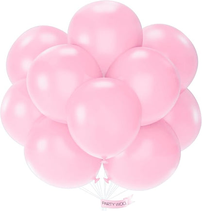 PartyWoo Baby Pink Balloons 20pcs Pastel Pale Light Pink Color | 18 Inch by PartyWoo
