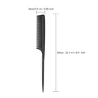 3-Piece Hair Comb Set: Fine Tooth, Root & Teasing Comb for Men & Women - Barbers Styling Tool (Black)