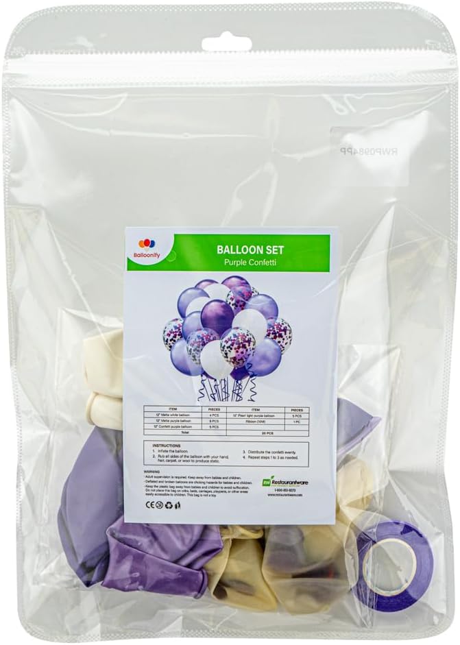 Balloonify 12 Inch Confetti Balloons, 19 Party Balloons - Image 2