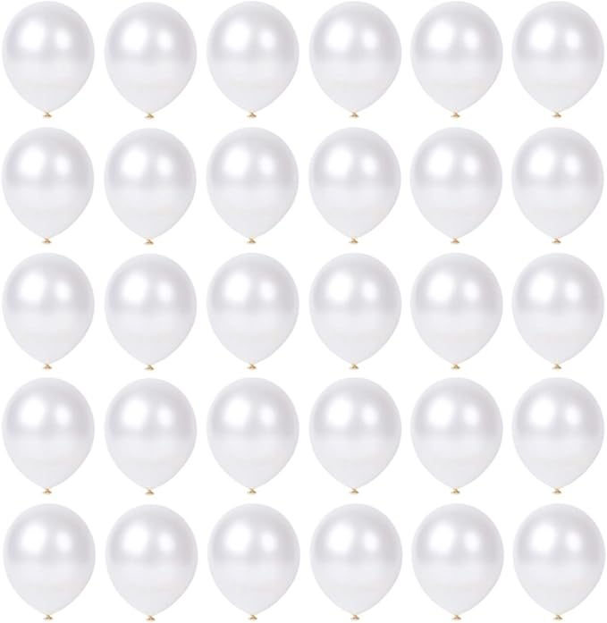 5 inch Pearl White Balloons by YicUik