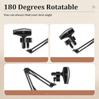 Hands Free Hair Dryer Stand Holder - Upgraded Blower Stand Holder with Larger Clamp, 25.6in- 68.9in Height Adjustable Blow Dryer Floor Stand Countertop Stand Holder with Heavy Base