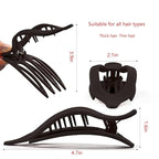 3Pcs Flat Hair Clips for Women,Large Matte Non-Slip Hair Claw Clips for Thick or Thin Hair,Large Duckbill Hair Clips for Women and Girl