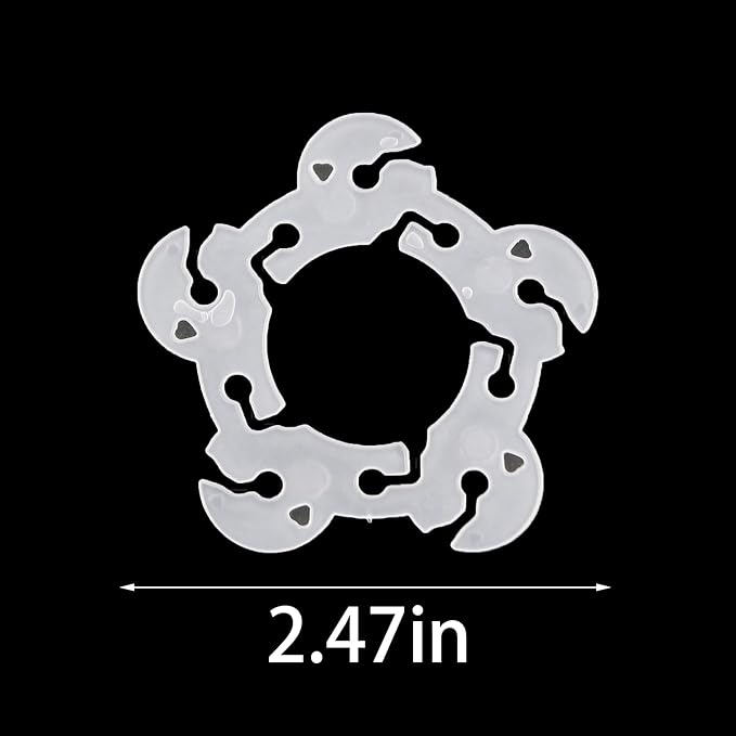 TAODAN 100PCS 6cm Reusable White Plastic Balloon Arch Clips Suitable - Image 2