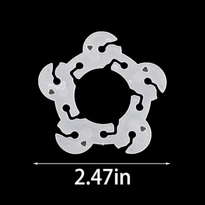 TAODAN 100PCS 6cm Reusable White Plastic Balloon Arch Clips Suitable - Image 2