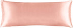 BEDELITE Satin Body Pillow Cover, Super Soft and Cooling Body Pillow Pillowcase for Hair and Skin, Breathable Silky Full Long Pillowcase Cover(20"x54", Coral)