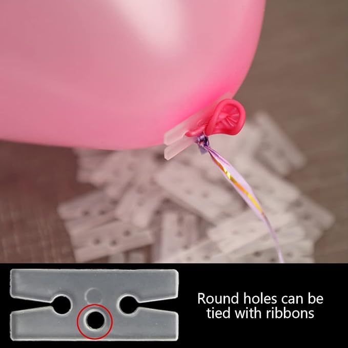 GXXMEI 300PCS Plastic Balloon Clips Ties - Image 4