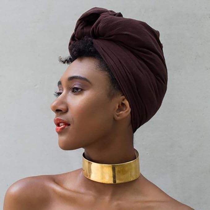 Harewom Head Wraps for Black Women Stretch Head Scarf Long African Hair Wraps Turban Headwraps Jersey Headbands