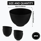 8 Piece Silicone Mixing Bowl Set, 3.93-Inch Microwaveable Silicone Bowls, Facial Bowls for Aestheticians, for Facial Masks, Mud Masks and Other Skin Care Products