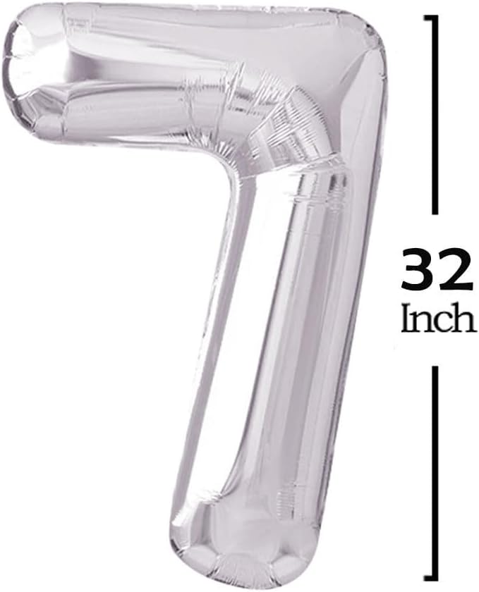 Silver 2027 Foil Number Balloons - Image 4