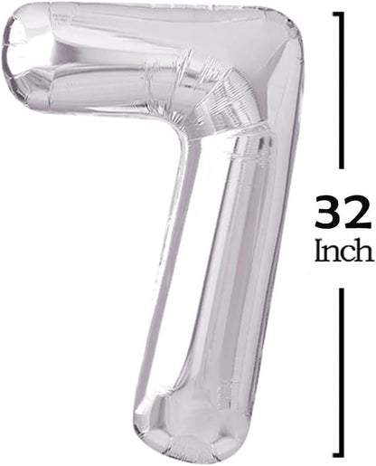 Silver 2027 Foil Number Balloons - Image 4