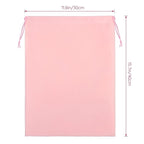 Segbeauty Diffuser Hair Dryer Bag, 3pcs 15.7x11.8in Velvet Satin Bags with Drawstring, Light Pink Velvet Bag 40x30cm for Comb Attachment, Travel Organizer for Clothes, Drawstring Pouch Storage