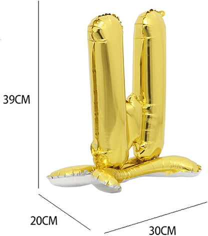 16" Standing Alphabet Letter and Number Balloons Aluminum Hanging Foil Film - Image 2