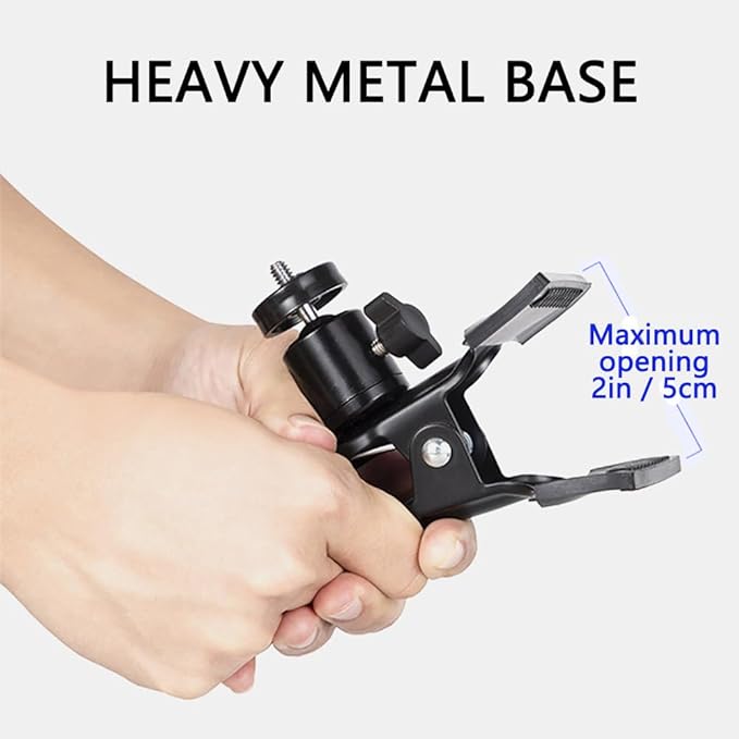 Hands Free Hair Dryer Holder Stand 360 Degree Rotating Sturdy Metal Base Strong Clamp Adjustable Flexible Blow Dryer Stand