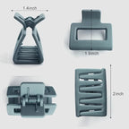 4 PCS Matte Square Hair Claw Clips for Thick Hair - Cute Hair Clips for Women