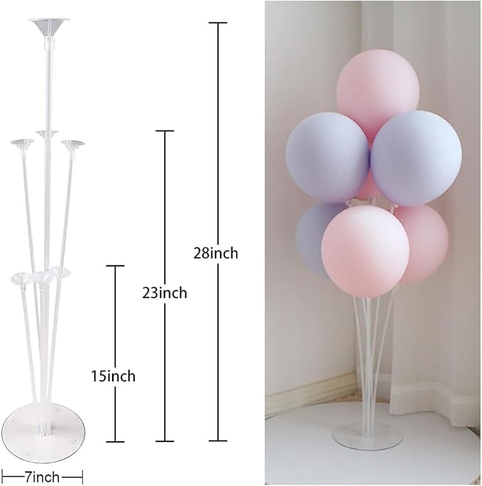 10 Sets Balloon Stand Kit, Reusable Clear Balloon Stands - Image 2