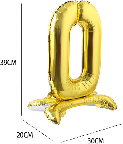 16" Standing Alphabet Letter and Number Balloons Aluminum Hanging Foil Film - Image 2