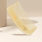 TAN MUJIANG Hair Comb for Women Sheep Horn Pocket-size Antistatic Scalp Massage 1pc