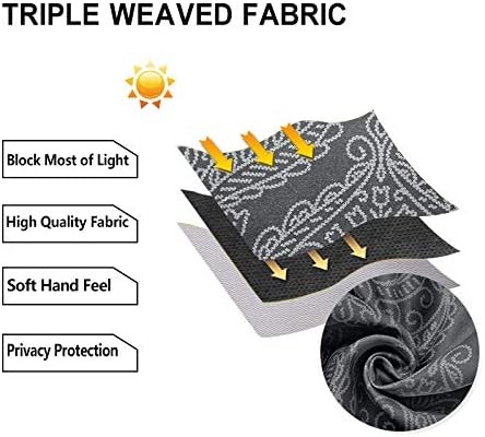 DWCN Black Ombre Curtains for Bedroom - Image 5