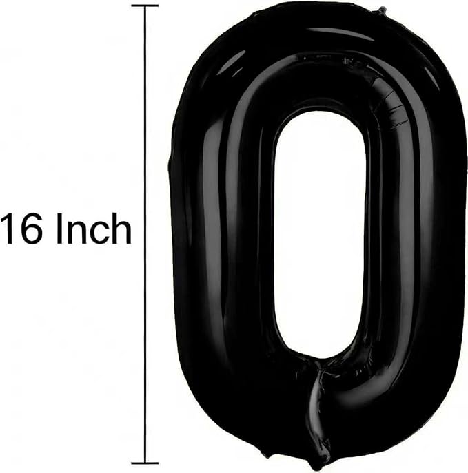 10 Pcs Black Number 0-9 Balloons 16 Inch Number Mylar Foil Balloons Custom - Image 2