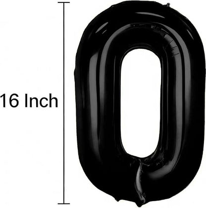10 Pcs Black Number 0-9 Balloons 16 Inch Number Mylar Foil Balloons Custom - Image 2
