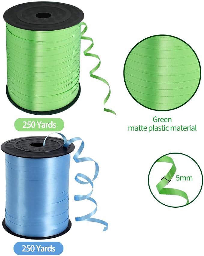TONIFUL 500 Yards Blue and Green Curling Ribbon Balloon String | Balloon - Image 2