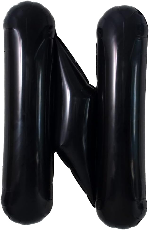 TONIFUL 40 Inch Large Black N Letter Balloons Jumbo Helium, Foil Mylar Big by TONIFUL