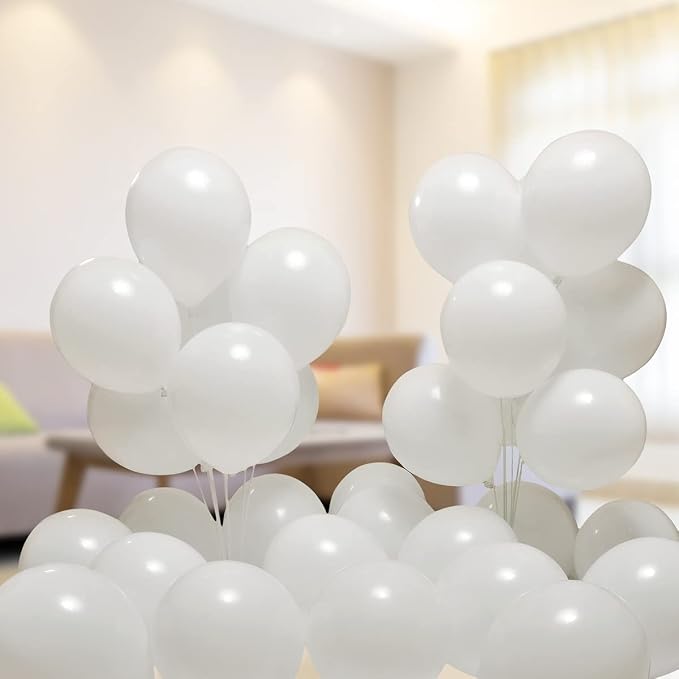 300 Pack White Balloons 12 Inch White Latex Balloons Bulk - Image 5