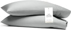 Boll & Branch Signature Hemmed Pillowcase Set - King, Shore - Luxury 100% Organic Cotton - Buttery Soft and Breathable - Softer with Every Wash - 2 Pillowcases Included