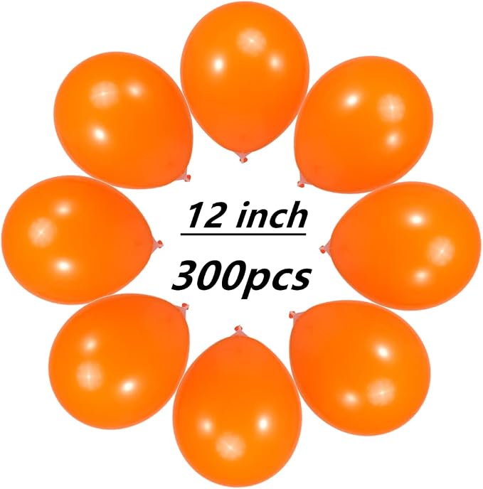 300 Pack Orange Balloons 12 inch Orange Latex Party Balloon Bulk - Image 2