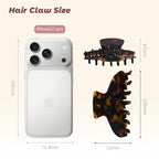 French Hair Claw Clips for Women Grils,4 Inch Strong Hold No Slip Grip Accessories Acetate Material,Not Easily Damaged,Thick or Thin Hair (Tortoiseshell)