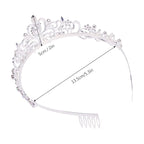 Didder Crystal AB Rhinestone Tiaras and Crowns for Women - Princess Elegant Headband with Comb - Birthday Crowns for Girls