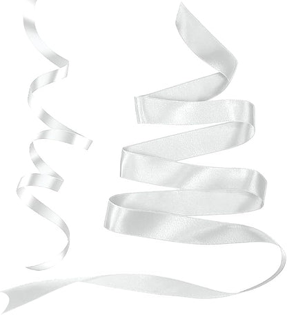 Silver Ribbon for Gift Wrapping Fabric Satin Ribbon 3/8 Inch Silver Ribbons for - Image 3