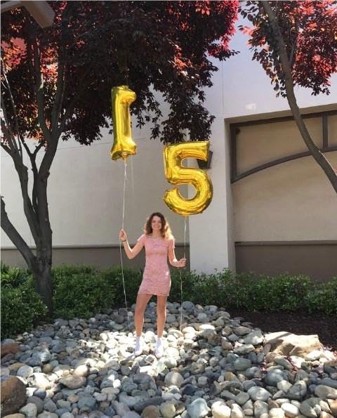 Gold Number 5 Balloon 40 inch, Balloon numbers party supplies, deco photo shoot - Image 7