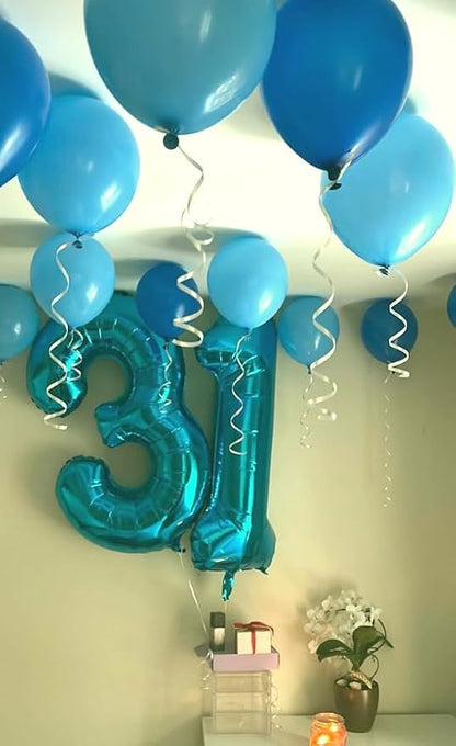Blue Number 3 Balloon 40 inch, Balloon numbers party supplies, deco photo shoot - Image 7