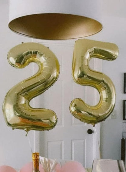 Champagne Gold Number 5 Balloon 40 inch, Balloon numbers party supplies - Image 5