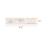 White Hair Barrette for Thin Hair, Classic Rectangle French Barrette for Women, Lightweight and Comfortable, Strong Hold, Alba Ivory | France Luxe