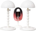 Youngther 2Pcs Wig Stand Adjustable Height Hat Display Portable Folding Wig Head Holders Plastic Wig Stand for Styling Wig Hair Drying Display(2 PCS (PACK OF 2) )(PACK OF 2)