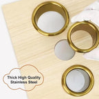 Hair Dryer Holder, Salon Hair Styling Station Organizer, 3pcs (Golden, Stainless Steel, Heat & Burn Resistant, Diameter: 3'' & 2'')