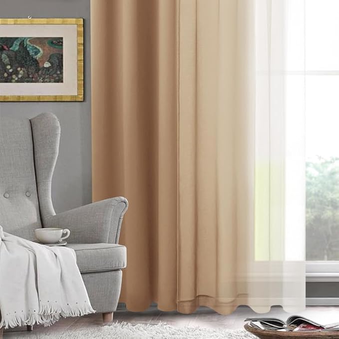 DWCN Ombre Short Sheer Curtains - Image 7