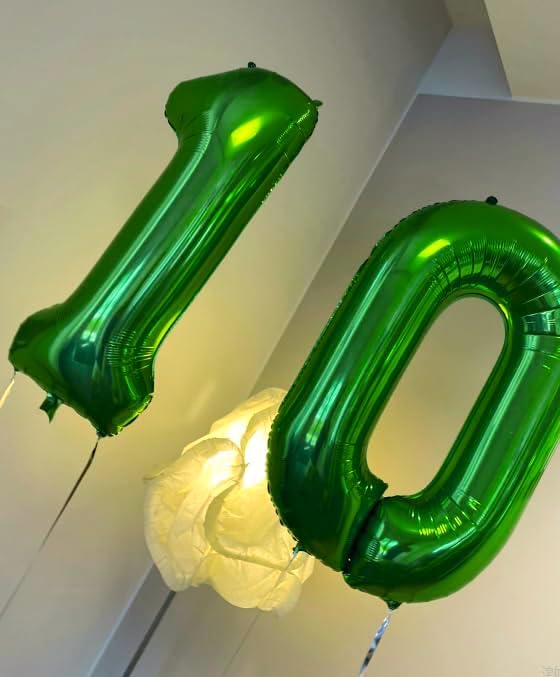 LilyZheng Dinosaur Number 0 Balloon Set – 40 Inch Dark Green Number Balloon - Image 6