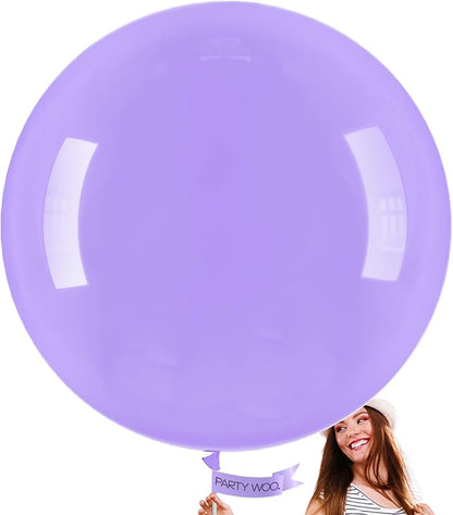 PartyWoo Lavender Balloons 4pcs Light Pastel Purple Lilac Purple Color | 36 by PartyWoo