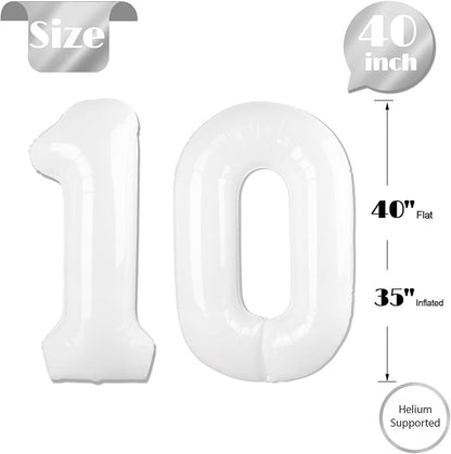 White 10 Balloon - Image 5