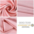 100% Mulberry Silk Pillowcases Set of 2 for Hair and Skin and Super Soft and Breathable Standard Size Nature Silk Pillowcases (Standard, Pink)