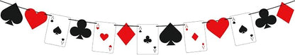 Hooqict Poker Party Banner Casino Theme Party Decorations Banner Garland Sign by Hooqict
