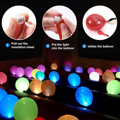 ZGWJ 100PCs Red Balloon Lights Mini, Battery Powered, Long Standby Time - Image 4