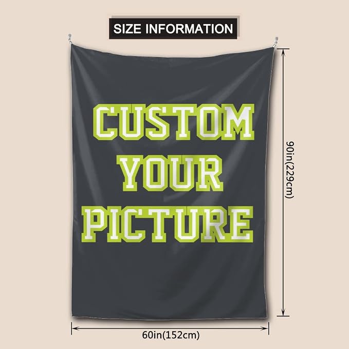 JINJUREN Custom Tapestry Upload Images Personalized Custom Tapestry Customized - Image 5