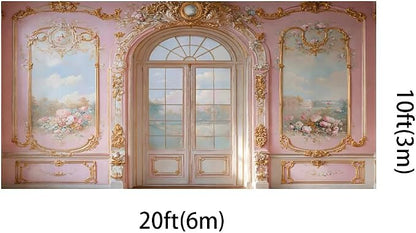 Kate 20x10ft Luxury European Style Castles Arch Photography Backdrops Pink Wall - Image 2