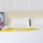 uxcell 2 Pack Silk Satin Pillowcase for Hair and Skin, Cool, Silky, Soft Breathable Pillow Cases King Size 20x36 Inch Sateen Pillowcase Snow White with Envelope Closure