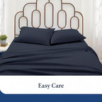 SKY BEDDINGS Queen Pillowcase Set of 2 - Soft Brushed Microfiber Pillow Cases with Envelope Clouser - Wrinkle-Free, Fade-Resistant Pillow Covers - 20 x 30 Inches, Navy Blue